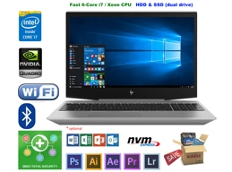 HP ZBook 15v G5, IPS HD Mobile Workstation Core i7 8750H 32GB, 2 x HDD