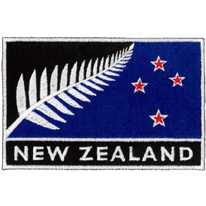 D | SILVER FERN FLAG PATCH