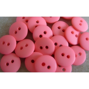 40 pink plastic buttons, 11mm