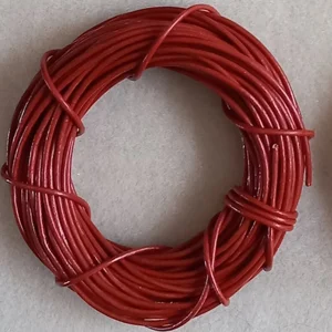 1.5mm leather thong, meatallic burnt orange, 10 metres
