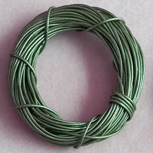 1.5mm leather thong, olive, 10 metres