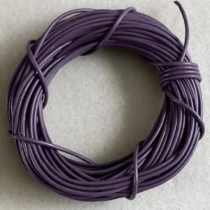 1.5mm leather thong, purple, 10 metres