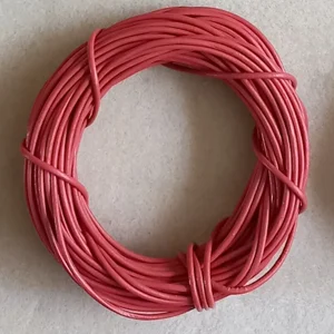 1.5mm leather thong, salmon pink, 10 metres