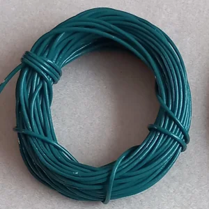 1.5mm leather thong, teal, 10 metres
