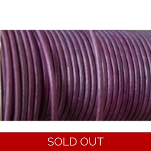 SALE 2mm leather thong, metallic purple, 1 metre