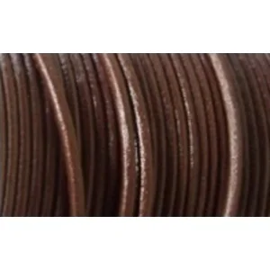 2mm leather thong, brown, 10 metres