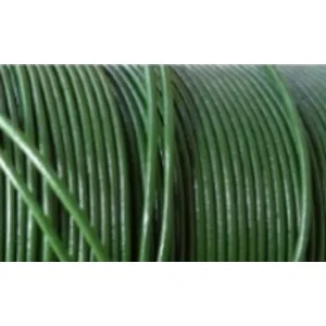 2mm leather thong, leaf green, 10 metres