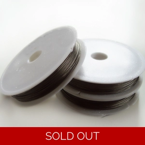 50 metres tiger tail beading wire, 0.3mm, silver grey