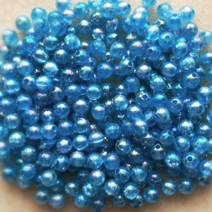 25g bubble beads, 6mm, blue