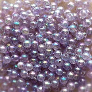 25g bubble beads, 6mm, lilac