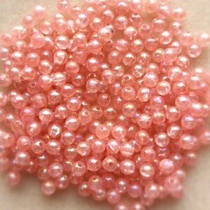 25g bubble beads, 6mm, peach