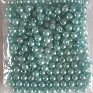 20g acrylic faux pearls, 6mm, light aqua blue