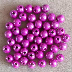 50 8mm acrylic beads, bright pink