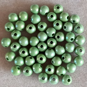 50 8mm acrylic beads, green