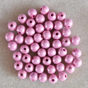 50 8mm acrylic beads, light pink