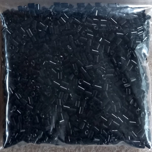 20g 2mm bugle beads opaque black