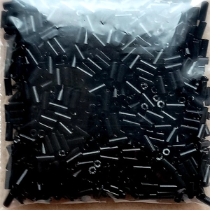 20g, 4mm bugle beads, opaque black