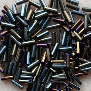 20g, 7mm bugle beads, brown iris