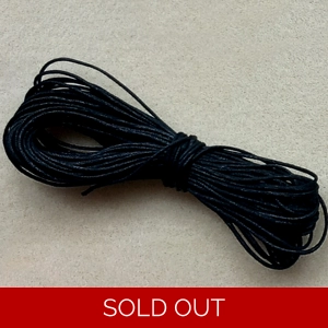 SALE 10 metres 0.6mm cotton cord, black.