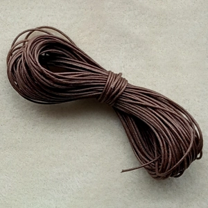 SALE 10 metres 0.6mm cotton cord, mid brown