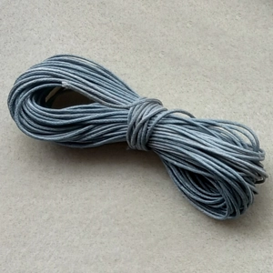 SALE 10 metres 0.6mm cotton cord, light grey