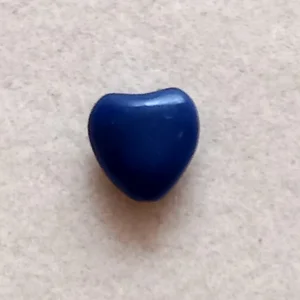 Dyed howlite heart bead, blue 10mm x 10mm