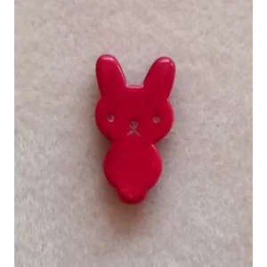Dyed howlite rabbit bead, purple, 25mm x 12mm