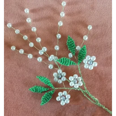 How to make a beaded flower spray.