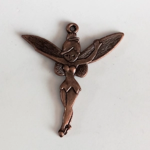 Antique copper fairy pendant, 52mm x 46mm