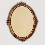 gold plated cameo brooch back 40mm x 30mm