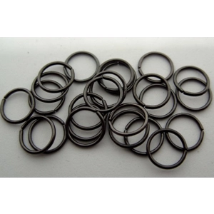 80, 5mm black/gunmetal plated jump rings