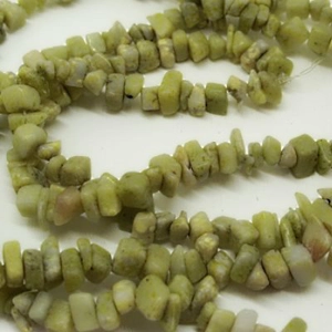 35 inch strand lime green jade tumble stone chips