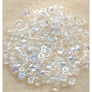 10g size 6 Matubo seed beads, crystal ab