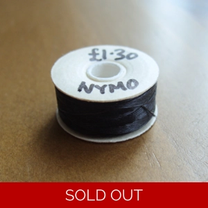 SALE Nymo nylon beading thread, black