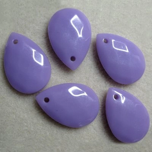 5 teardrop pendants, mauve, 29mm x 20mm