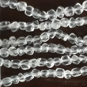 16 inch strand rock crystal gemstone nugget beads