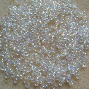 20g size 8 seed beads, crystal ab