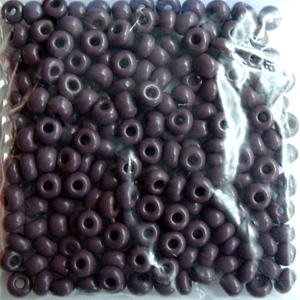 20g size 5 seed beads, opaque dark purple