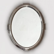 Silver plated cameo brooch back 40mm x 30mm