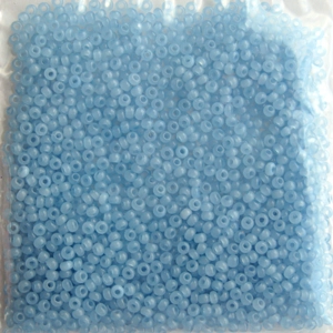 12g size 11 seed beads, dyed alabaster, blue