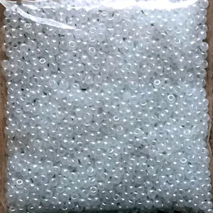 20g size 10 seed beads, pearl white lustre