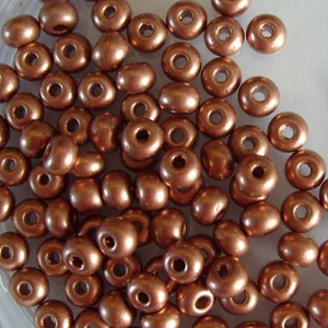 20g size 2 seed beads, metallic antique copper
