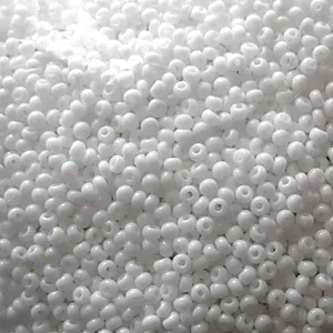 20g size 7 seed beads, opaque white