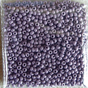 20g size 8 seed beads, opaque mauve