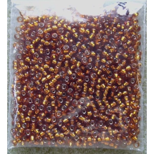 20g size 8 seed beads, silverlined topaz
