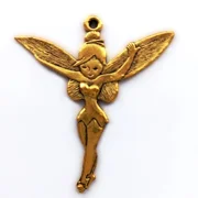 Gold plated fairy pendant, 52mm x 46mm