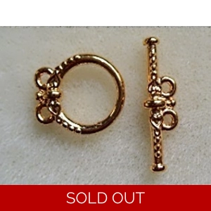 3, multi-strand gold plated toggle clasps, 13mm