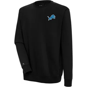 ANTIGUA Detroit Lions Black Victory Mascot Crew Sweatshirt