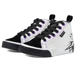 Ground up the Nightmare Before Christmas Jack and Sally High-Top (Little Kid/Big Kid) (White) Kid's