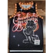 Headgear Classics Garfield Basketball Jersey Mens Size XL Black Spraypaint Airbrush